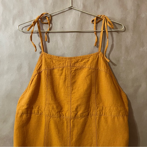Urban Outfitters | Harley Linen Tie Strap Wide Leg Overalls Jumpsuit Size L - Picture 3 of 16